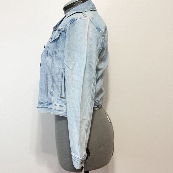 Levis Premium NWT SzXS Pool Party Medium Wash Featherweight  Trucker Jean Jacket - Picture 10 of 12